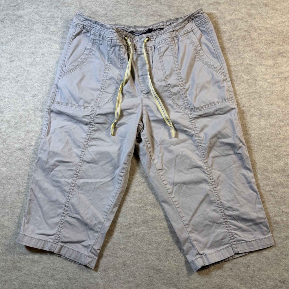 Trail Gorpcore Y2K Lee Womens Relaxed Fit Mid Rise Capri Pants Gray Size 6 M